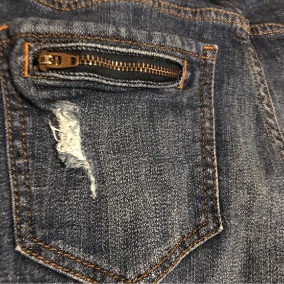 Eunina Mid Rise Destructed Skinny Jeans Size 28 - Picture 2 of 7